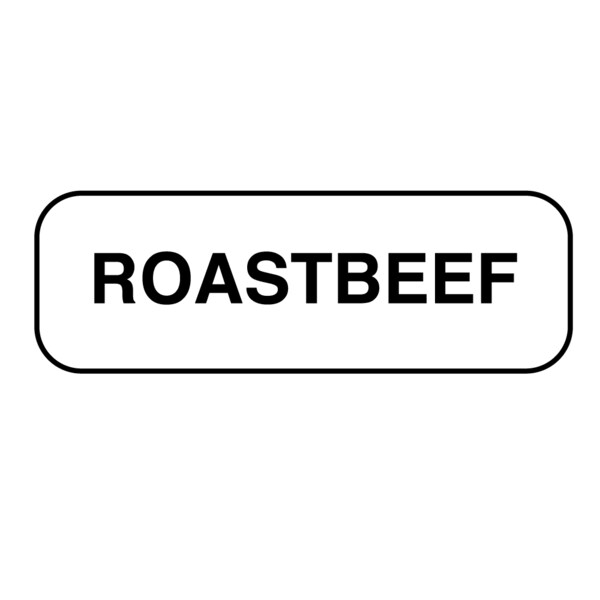 Nevs Roast Beef Label 1/2" x 1-1/2" DIET-554 - main